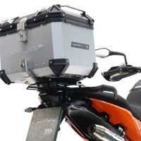 Baúl GPR TECH compatible con  Ktm Adventure 890 - 890 R Rally 2020/2024 e5 Baúl Alpi-Tech en aluminio color plata con placa específica incluida Capacidad Litros 55