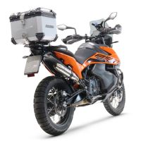 Baúl GPR TECH compatible con  Ktm Adventure 890 - 890 R Rally 2020/2024 e5 Baúl Alpi-Tech en aluminio color plata con placa específica incluida Capacidad Litros 55