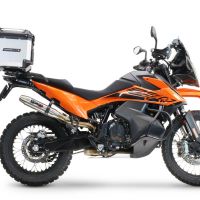 Baúl GPR TECH compatible con  Ktm Adventure 890 - 890 R Rally 2020/2024 e5 Baúl Alpi-Tech en aluminio color plata con placa específica incluida Capacidad Litros 55