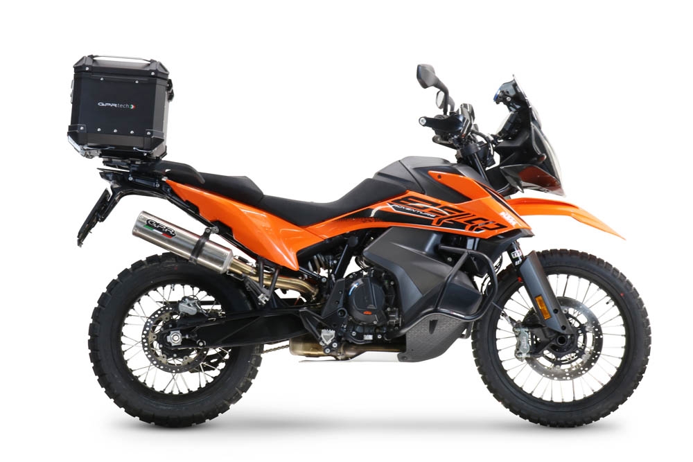 Baúl GPR TECH compatible con  Husqvarna Norden 901 2022/2024 e5 Baúl Alpi-Tech en aluminio, color negro con placa específica incluida Capacidad Litros 45