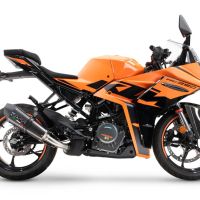 Escape compatible con Ktm Rc 390 2022-2024, GP Evo4 Titanium, Escape legal, homologado, silenciador con db killer desmontable y tubo de conexión específico 