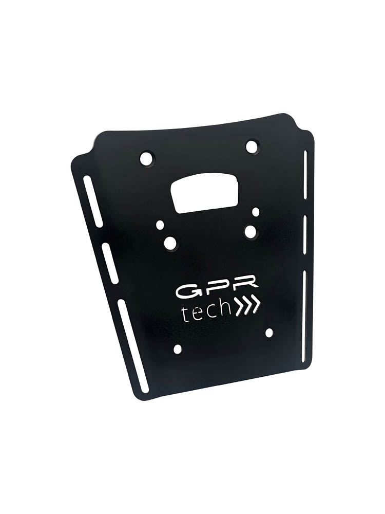 GPR TECH compatible con  Moto Morini X-CAPE 650 2021/2024 e5 Placa de fijación específica Top Case ALPITECH 35>55 LT compatible con portaequipajes original, fabricada en acero inoxidable con 4 puntos de anclaje
