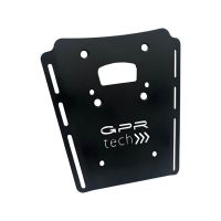 GPR TECH compatible con  Moto Morini X-CAPE 650 2021/2024 e5 Placa de fijación específica Top Case ALPITECH 35>55 LT compatible con portaequipajes original, fabricada en acero inoxidable con 4 puntos de anclaje