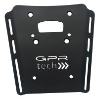GPR TECH compatible con  Moto Morini X-CAPE 650 2021/2024 e5 Placa de fijación específica Top Case ALPITECH 35>55 LT compatible con portaequipajes original, fabricada en acero inoxidable con 4 puntos de anclaje