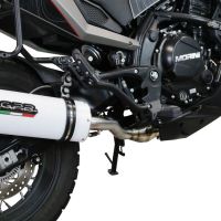 Escape compatible con Moto Morini X-CAPE 650 2021-2024, Albus Ceramic, Sistema de escape medio lleno, incluido db killer extraíble y tubo de conexión 