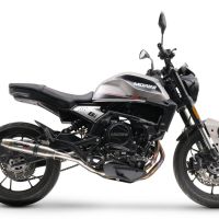 Escape compatible con Moto Morini Seiemmezzo Str 2022-2024, Deeptone Inox, Sistema de escape medio lleno, incluido db killer extraíble y tubo de conexión 
