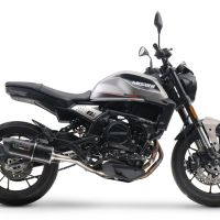 Escape compatible con Moto Morini Seiemmezzo Str 2022-2024, Furore Evo4 Nero, Sistema de escape medio lleno, incluido db killer extraíble y tubo de conexión 