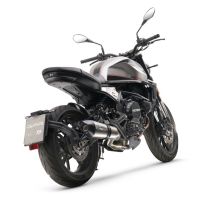 Escape compatible con Moto Morini Seiemmezzo Scr 2022-2024, Gpe Ann. titanium, Sistema de escape medio lleno, incluido db killer extraíble y tubo de conexión 