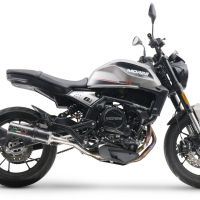 Escape compatible con Moto Morini Seiemmezzo Scr 2022-2024, M3 Poppy , Sistema de escape medio lleno, incluido db killer extraíble y tubo de conexión 