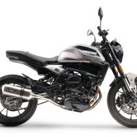 Escape compatible con Moto Morini Seiemmezzo Str 2022-2024, Satinox , Sistema de escape medio lleno, incluido db killer extraíble y tubo de conexión 
