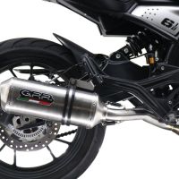 Escape compatible con Moto Morini Seiemmezzo Str 2022-2024, Satinox , Sistema de escape medio lleno, incluido db killer extraíble y tubo de conexión 