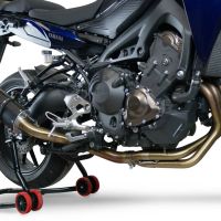 Escape compatible con Yamaha Tracer 9 2021-2024, Furore Evo4 Nero, Escape completo homologado y legal,con catalizador incluido db killer extraíble 