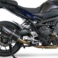 Escape compatible con Yamaha Tracer 9 2021-2024, Furore Evo4 Nero, Escape completo homologado y legal,con catalizador incluido db killer extraíble 