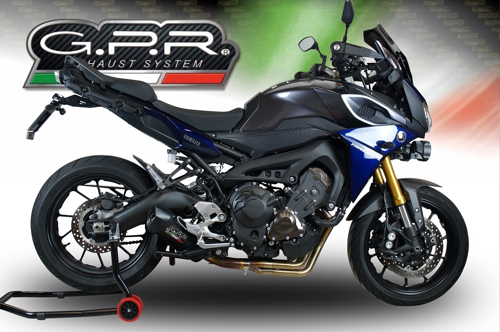 Escape compatible con Yamaha Tracer 9 2021-2024, Furore Nero, Escape completo racing, incluyendo colector y db killer desmontable, sin homologación 