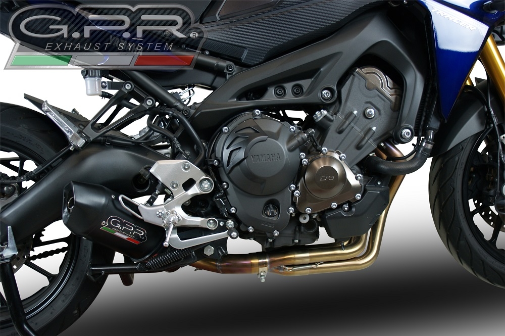 Escape compatible con Yamaha Tracer 9 2021-2024, Furore Nero, Escape completo racing, incluyendo colector y db killer desmontable, sin homologación 