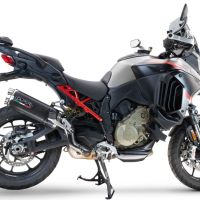 Escape compatible con Ducati Multistrada V4 Rally 2023-2024, Dual Poppy, Escape legal, homologado, silenciador con db killer desmontable y tubo de conexión específico 