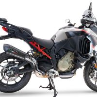 Escape compatible con Ducati Multistrada V4 Grand Tour 2024-2025, GP Evo4 Poppy, Escape legal, homologado, silenciador con db killer desmontable y tubo de conexión específico 