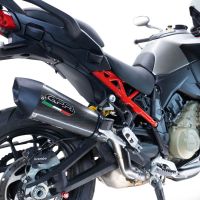 Escape compatible con Ducati Multistrada V4 Grand Tour 2024-2025, GP Evo4 Poppy, Escape legal, homologado, silenciador con db killer desmontable y tubo de conexión específico 