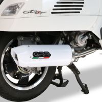 Escape compatible con Piaggio Vespa 125 Granturismo 2003-2007, Albus Ceramic, Escape completo racing, incluyendo colector y db killer desmontable, sin homologación 