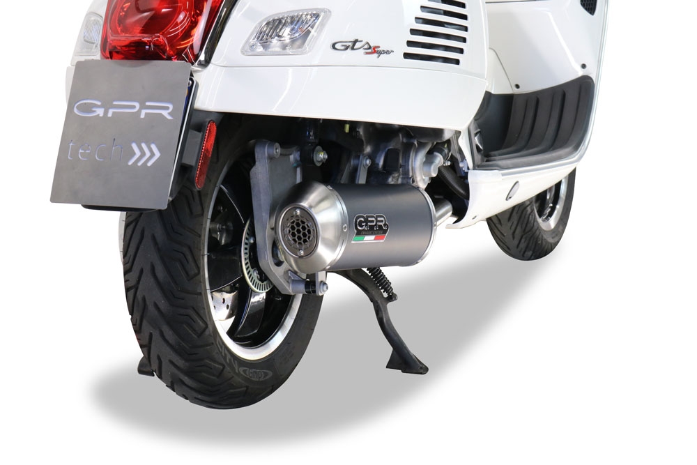 Escape compatible con Piaggio Vespa 300 Gts - Gtv - Touring - Super 2019-2020, Evo4 Road, Escape completo, no legal para países de la UE, con db killer extraíble 