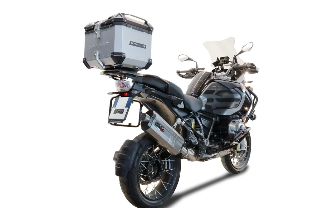 Baúl GPR TECH compatible con  Bmw R 1200 Gs Adventure 2014/2016 e3 Baúl Alpi-Tech en aluminio color plata con placa específica incluida Capacidad Litros 45