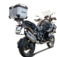 Baúl GPR TECH compatible con  Bmw R 1200 Gs Adventure 2017/2018 e4 Baúl Alpi-Tech en aluminio color plata con placa específica incluida Capacidad Litros 35