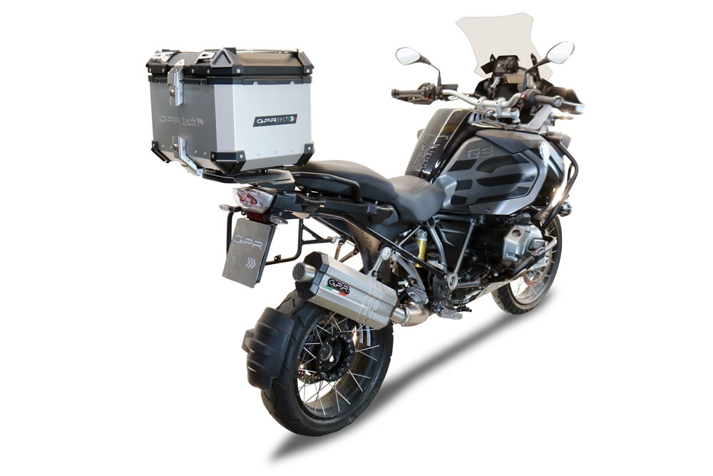Baúl GPR TECH compatible con  Bmw R 1200 Gs Adventure 2014/2016 e3 Baúl Alpi-Tech en aluminio color plata con placa específica incluida Capacidad Litros 45