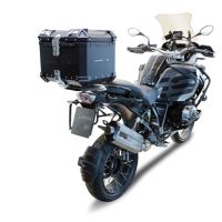 Baúl GPR TECH compatible con  Bmw R 1200 Gs Adventure 2017/2018 e4 Baúl Alpi-Tech en aluminio, color negro con placa específica incluida Capacidad Litros 35