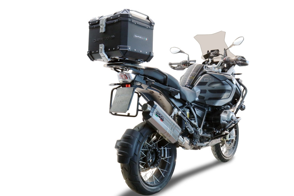 Baúl GPR TECH compatible con  Bmw R 1200 Gs Adventure 2017/2018 e4 Baúl Alpi-Tech en aluminio, color negro con placa específica incluida Capacidad Litros 35