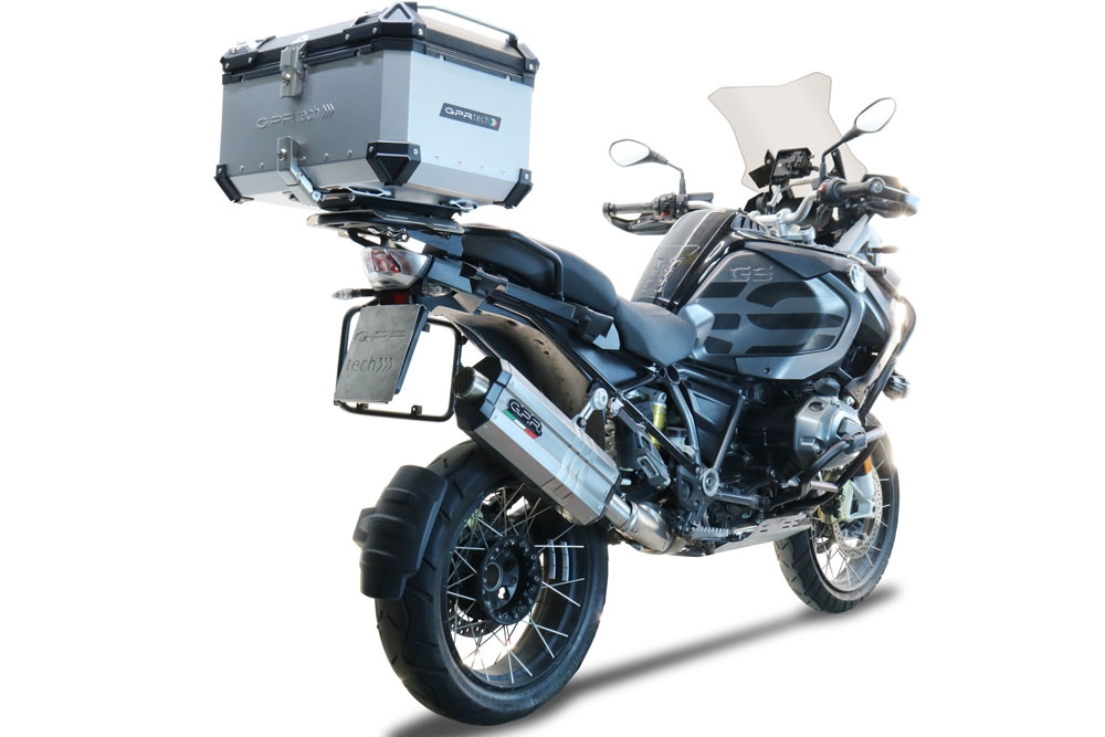 Baúl GPR TECH compatible con  Bmw R 1200 Gs Adventure 2014/2016 e3 Baúl Alpi-Tech en aluminio color plata con placa específica incluida Capacidad Litros 55