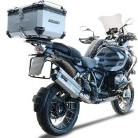 Baúl GPR TECH compatible con  Bmw R 1200 Gs Adventure 2017/2018 e4 Baúl Alpi-Tech en aluminio color plata con placa específica incluida Capacidad Litros 55
