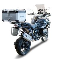 Baúl GPR TECH compatible con  Bmw R 1200 Gs Adventure 2014/2016 e3 Baúl Alpi-Tech en aluminio color plata con placa específica incluida Capacidad Litros 55