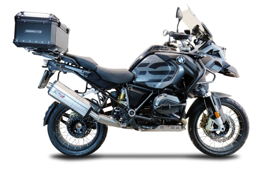 Baúl GPR TECH compatible con  Bmw F 900 Gs Adventure 2024/2025 e5 Baúl Alpi-Tech en aluminio, color negro con placa específica incluida Capacidad Litros 35
