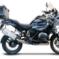Baúl GPR TECH compatible con  Bmw F 900 Gs Adventure 2024/2025 e5 Baúl Alpi-Tech en aluminio, color negro con placa específica incluida Capacidad Litros 35