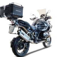 Baúl GPR TECH compatible con  Bmw R 1200 Gs Adventure 2017/2018 e4 Baúl Alpi-Tech en aluminio, color negro con placa específica incluida Capacidad Litros 55