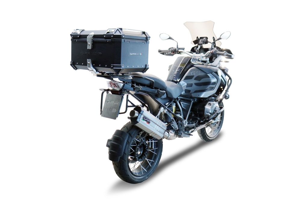 Baúl GPR TECH compatible con  Bmw R 1200 Gs Adventure 2014/2016 e3 Baúl Alpi-Tech en aluminio, color negro con placa específica incluida Capacidad Litros 55