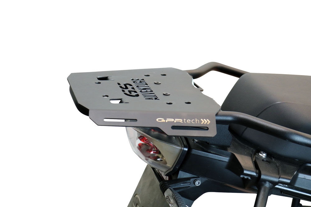GPR TECH compatible con  Bmw F 900 Gs Adventure 2024/2025 e5 Placa de fijación específica Top Case ALPITECH 35 LT compatible con portaequipajes original, fabricada en acero inoxidable con 4 puntos de anclaje