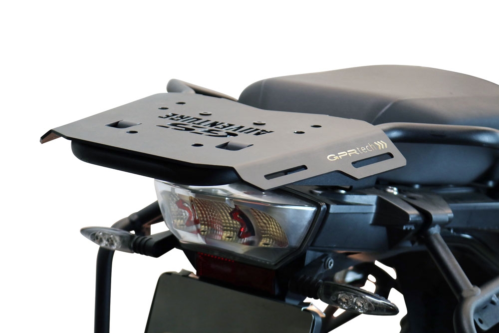 GPR TECH compatible con  Bmw F 900 Gs Adventure 2024/2025 e5 Placa de fijación específica Top Case ALPITECH 35 LT compatible con portaequipajes original, fabricada en acero inoxidable con 4 puntos de anclaje