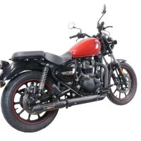 Escape compatible con Royal Enfield Meteor 350 2021-2023, Deeptone Nero, Escape homologado para mercados fuera de la UE 