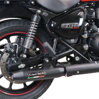 Escape compatible con Royal Enfield Meteor 350 2021-2023, Deeptone Nero, Escape homologado para mercados fuera de la UE 