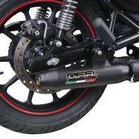 Escape compatible con Royal Enfield Meteor 350 2021-2023, Deeptone Nero, Escape homologado para mercados fuera de la UE 
