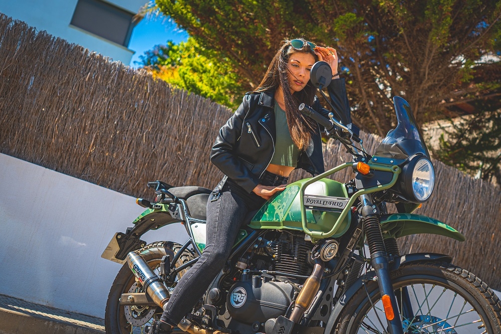 Escape compatible con Royal Enfield Himalayan 410 2021-2024, Deeptone Inox, Escape racing, silenciador con tubo de conexion, articulo sin homologacion 