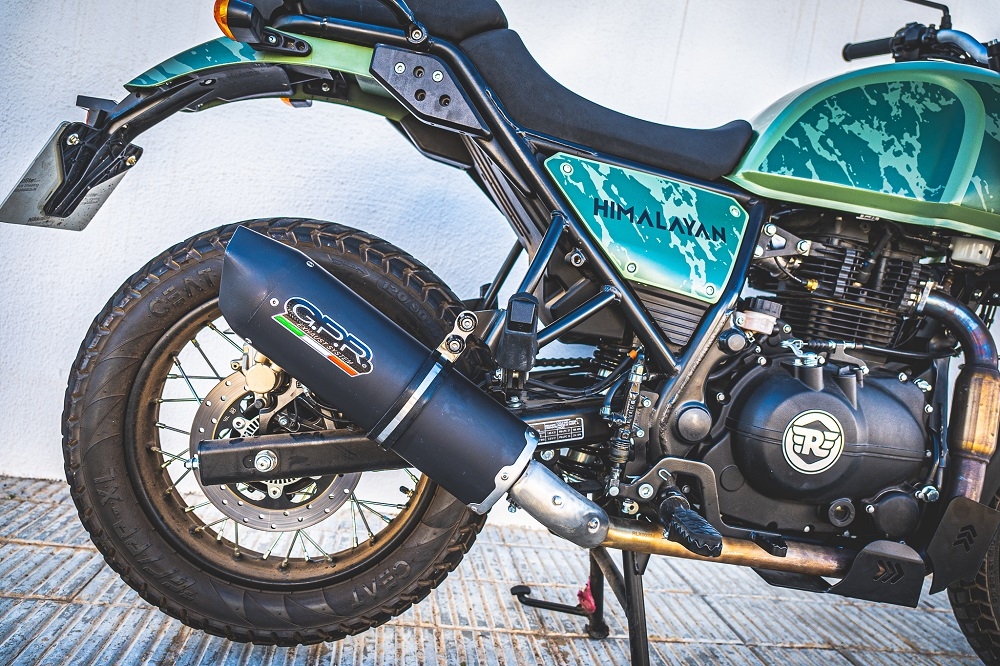 Escape compatible con Royal Enfield Himalayan 410 DIAM 42.5 2017-2020, Furore Nero, Escape homologado para ruido con colector racing 