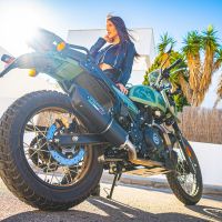 Escape compatible con Royal Enfield Himalayan 410 2021-2024, Furore Nero, Escape racing, silenciador con tubo de conexion, articulo sin homologacion 
