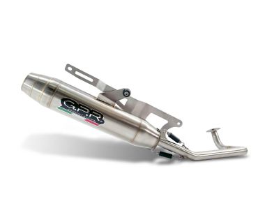 Escape compatible con Honda Zoomer 50 2003-2013, Deeptone Inox, Escape completo homologado y legal, incluido db killer extraíble 