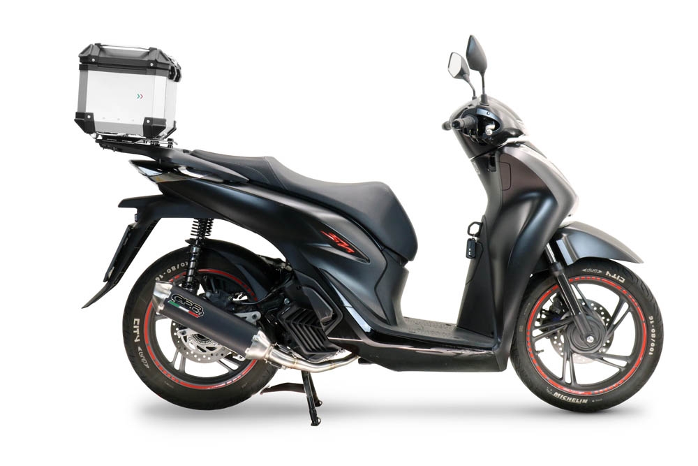 Escape compatible con Honda SH 125 2020-2023, Pentascooter, Escape linea completa racing, con db killer extraíble 