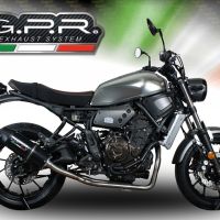 Escape compatible con Yamaha Xsr 700 2017-2020, Furore Nero, Escape completo, no legal para países de la UE, con db killer extraíble 