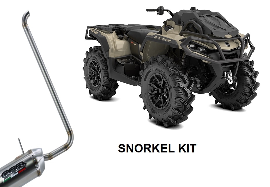 Escape compatible con Can Am Outlander 650 XMR 2013-2023, Snorkel kit, Kit de extensión de snorkel para terminal GPR Pentacross 