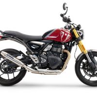 Escape compatible con Triumph Speed 400 2023-2025, Deeptone Inox, Escape legal, homologado, silenciador con db killer desmontable y tubo de conexión específico 