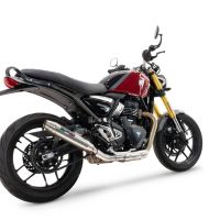 Escape compatible con Triumph Speed 400 2023-2025, Deeptone Inox, Escape legal, homologado, silenciador con db killer desmontable y tubo de conexión específico 